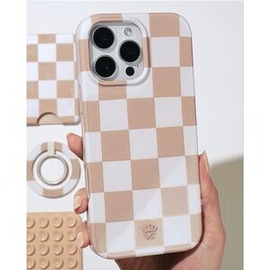 Nude Vibe Checker iPhone 16 Pro Case + Grip Ring